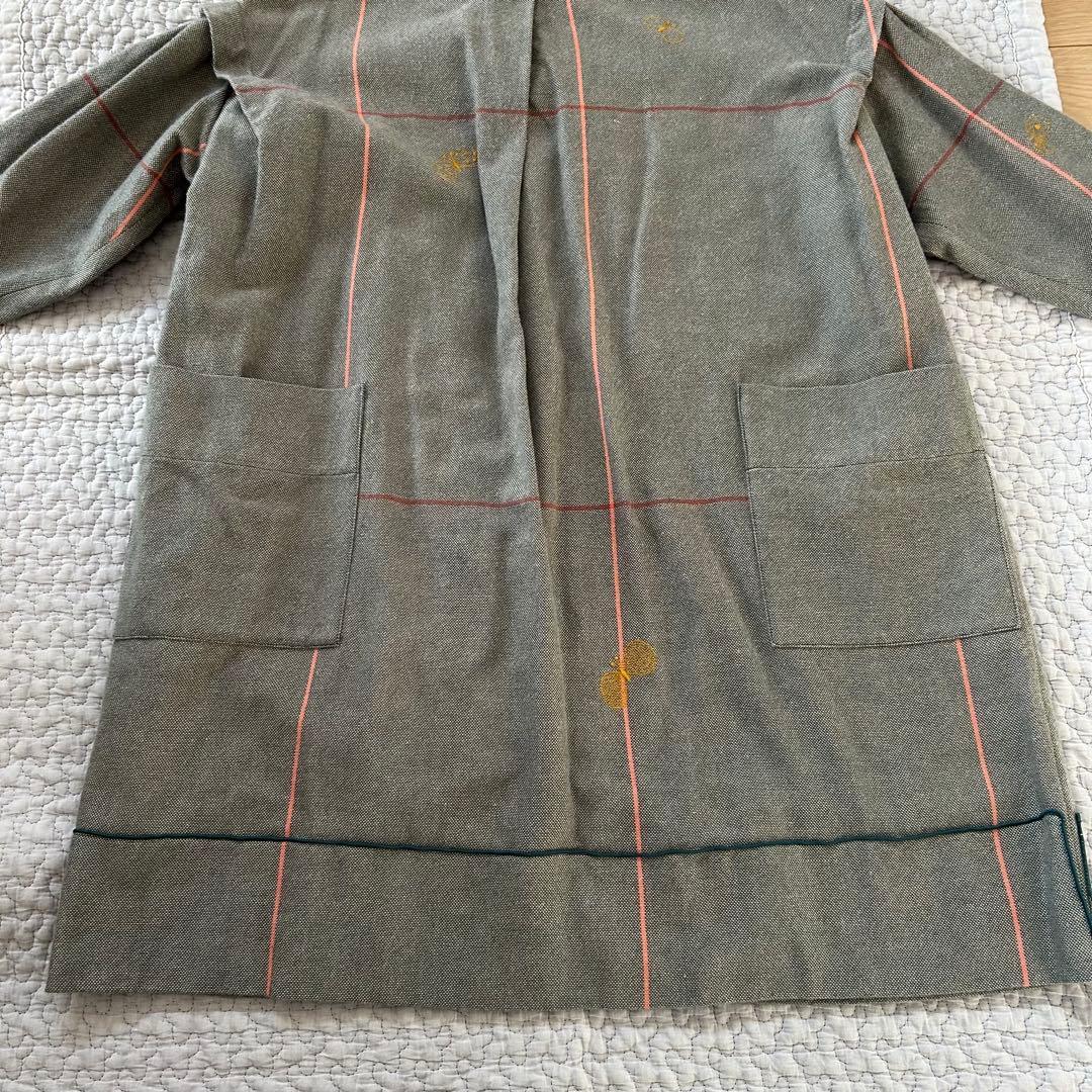 値下げしました。minni perhonen グレー チェック柄 ワンピース