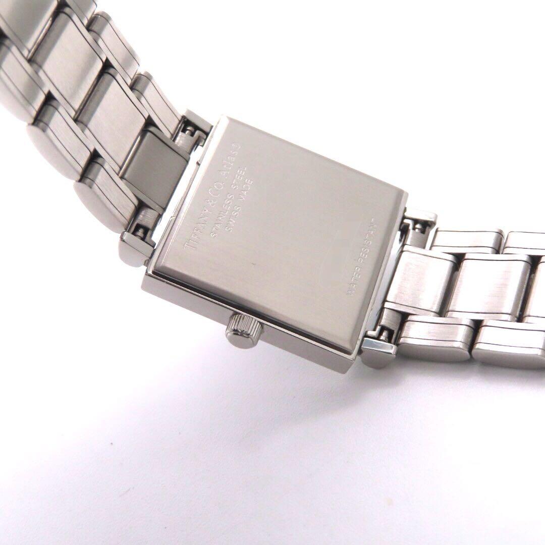 ☆極美品 \"アトラス スクエア ティファニー 時計 ガンブラック レディース