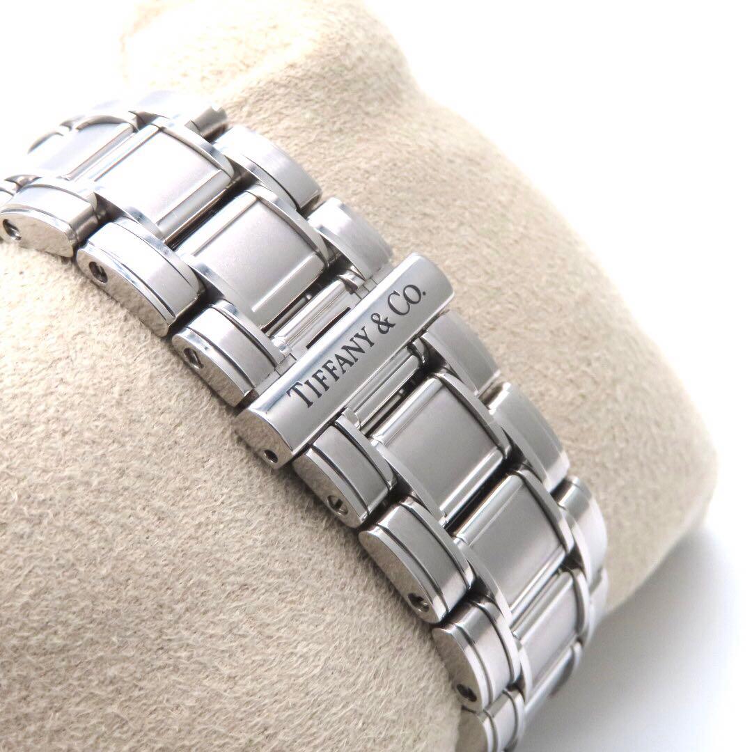 ☆極美品 \"アトラス スクエア ティファニー 時計 ガンブラック レディース