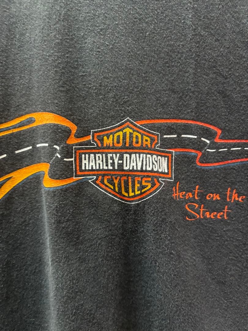 USA ハーレーダビッドソン　タンクトップ　フェード　古着　ストリート　ブラック