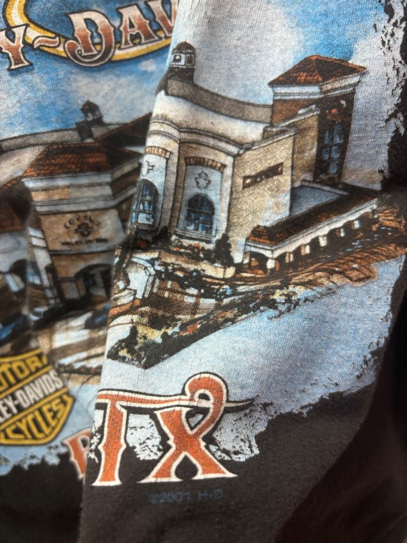 USA ハーレーダビッドソン　タンクトップ　フェード　古着　ストリート　ブラック