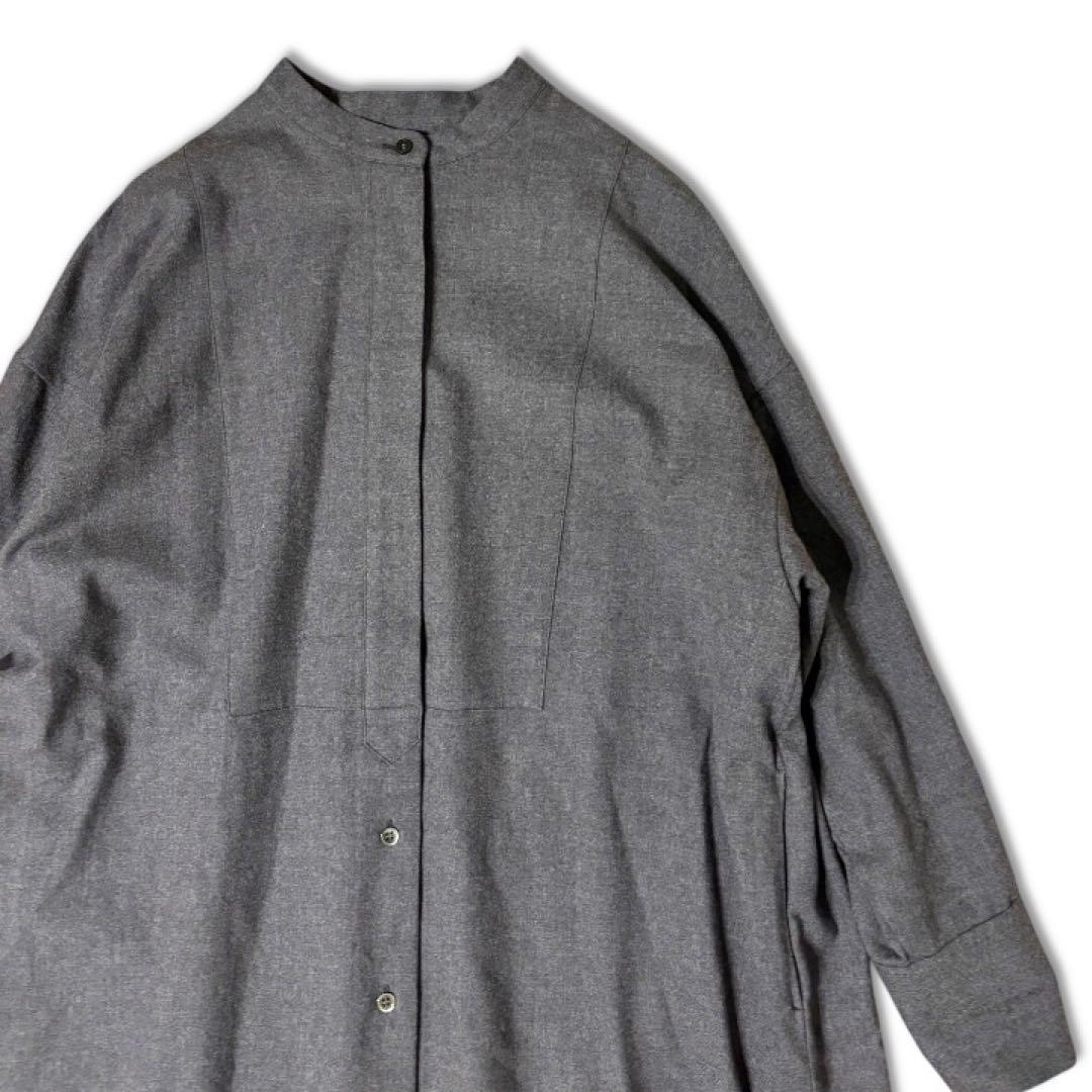 RAINBOW　SACRA サクラ　ウール シャツワンピース　ロング