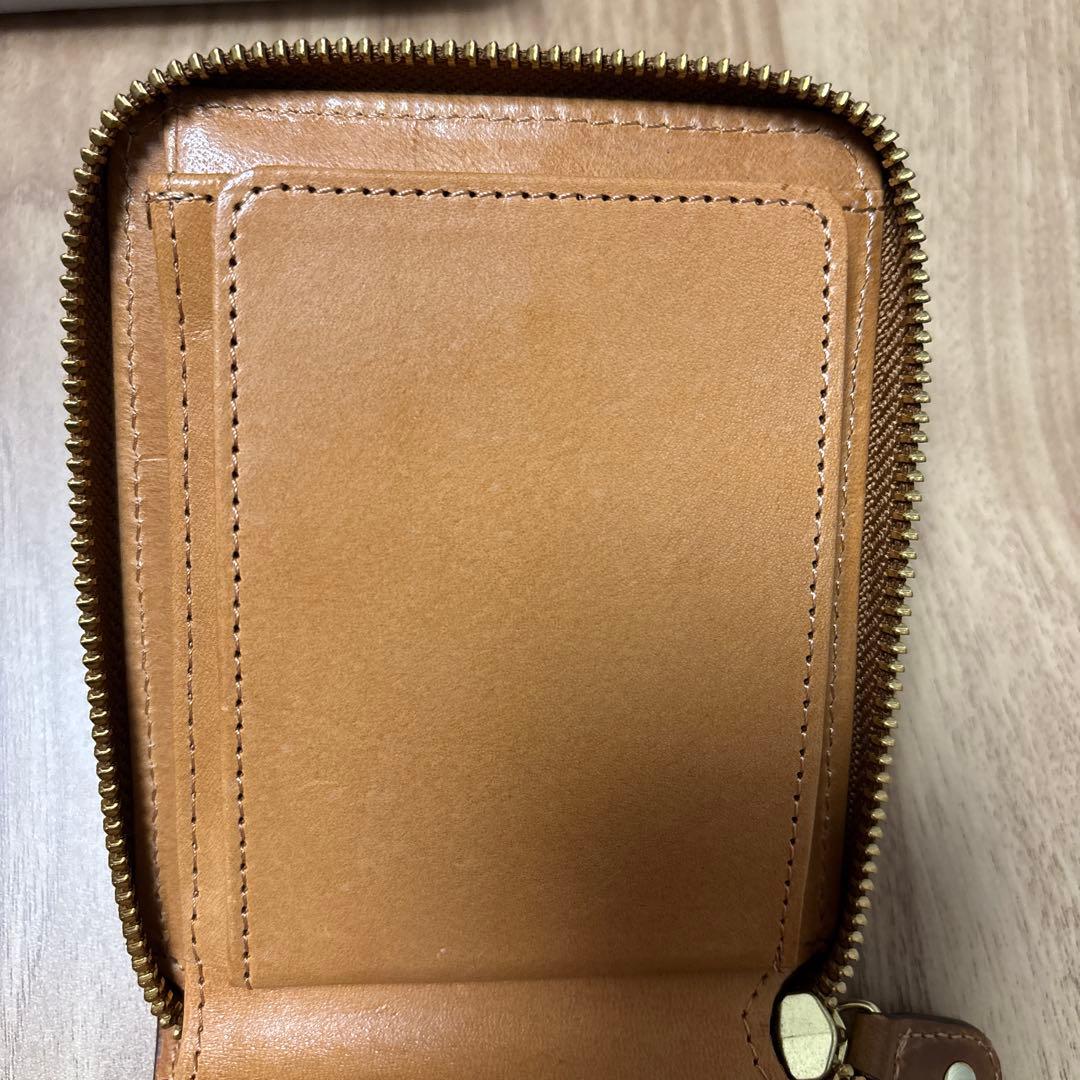 ROCADOロカド シェルコードバン ファスナー 2つ折り財布