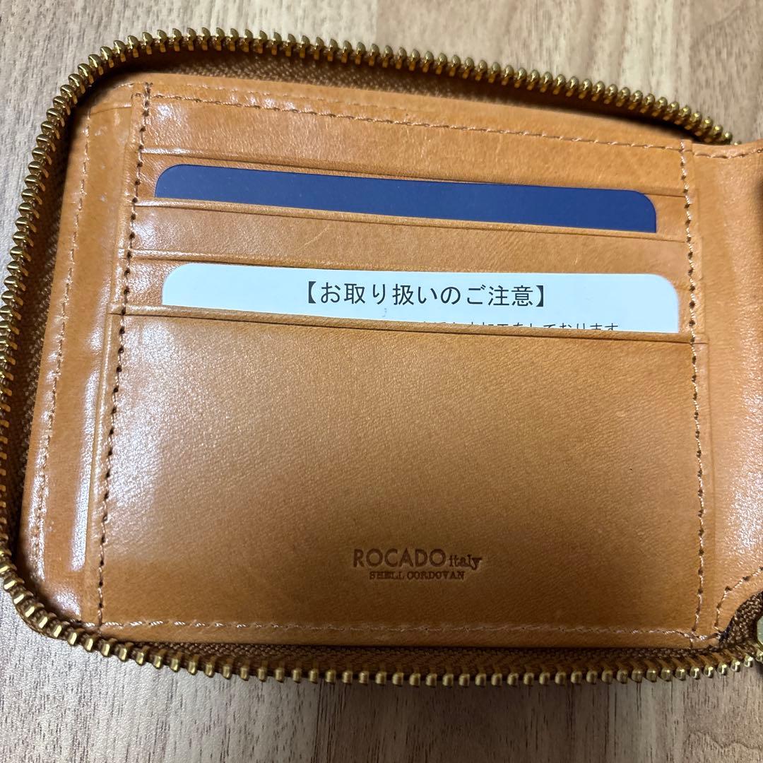 ROCADOロカド シェルコードバン ファスナー 2つ折り財布