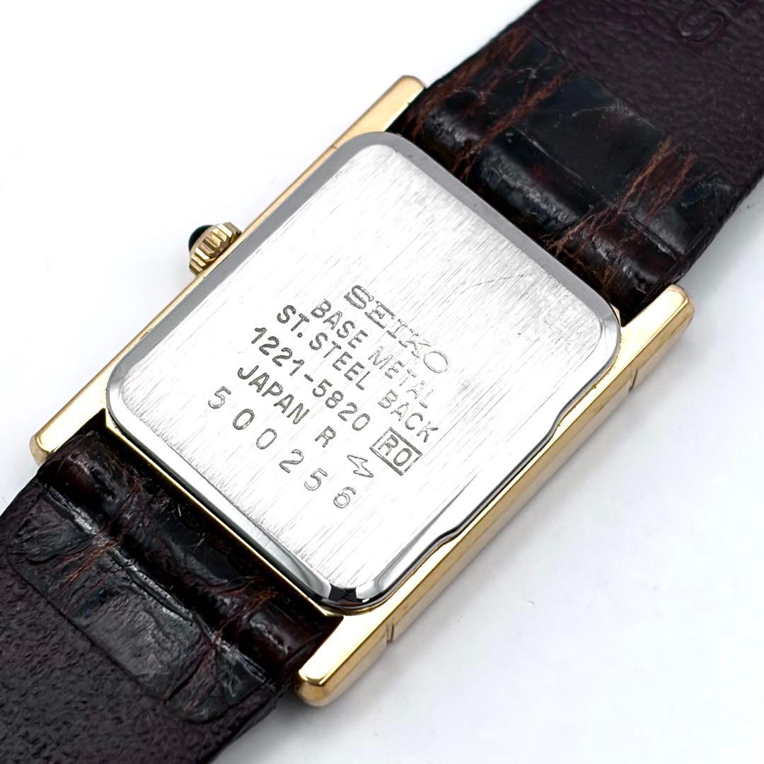 稼働品 新品電池 セイコー エクセリーヌ スクエア ドレス クォーツ レディース