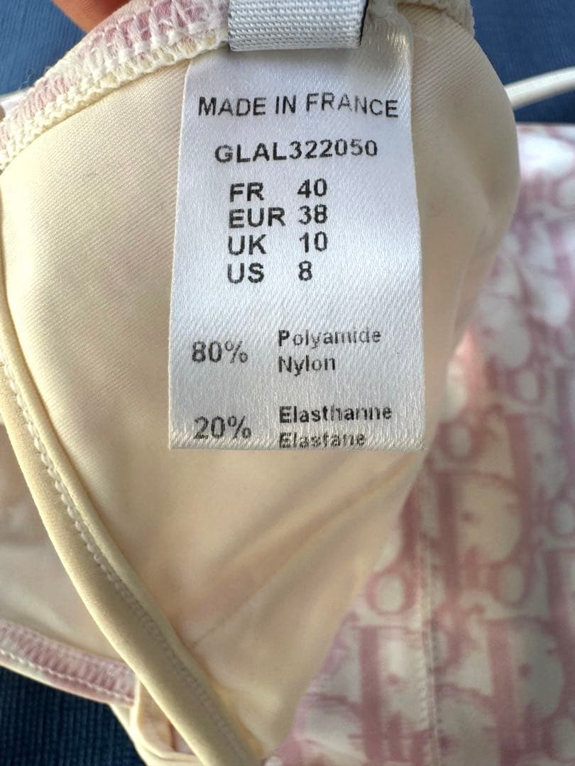 Dior ピンク フラワー装飾 セパレート水着