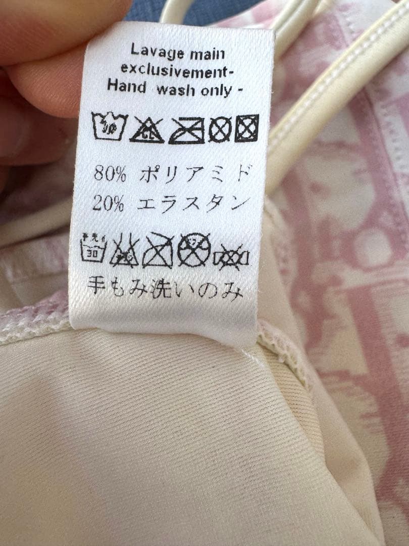 Dior ピンク フラワー装飾 セパレート水着