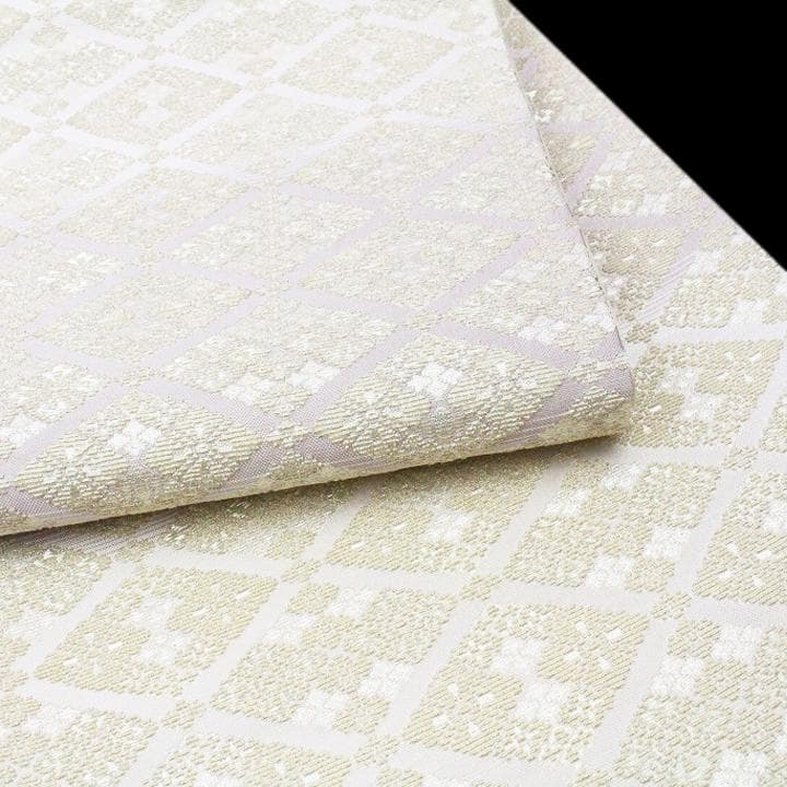 【三越】お誂え　上品に華やぐ【有職文様】　～幸菱・さいわいびし～　美品の袋帯です