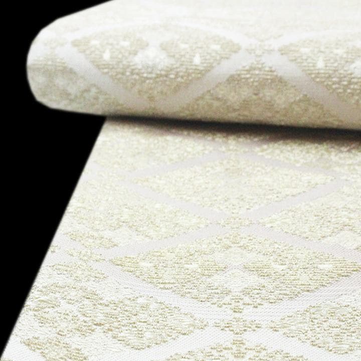 【三越】お誂え　上品に華やぐ【有職文様】　～幸菱・さいわいびし～　美品の袋帯です