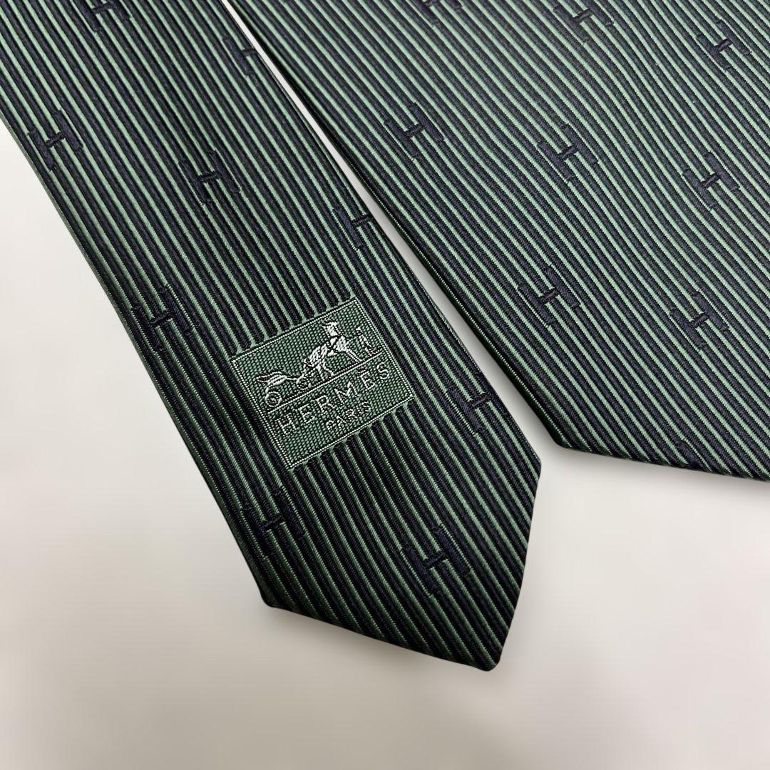 新品　エルメス　ネクタイ　6 Hモチーフ