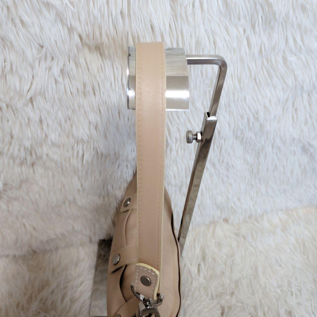 【美品】【希少】　ロンシャン　ワンショルダーバッグ　レザー　バイカラー　ベージュ