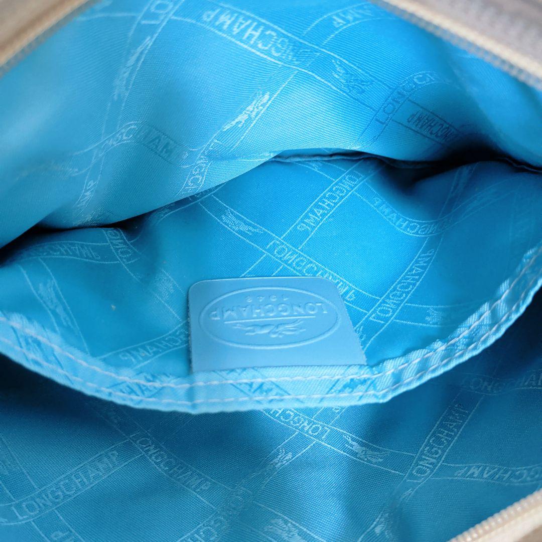 【美品】【希少】　ロンシャン　ワンショルダーバッグ　レザー　バイカラー　ベージュ