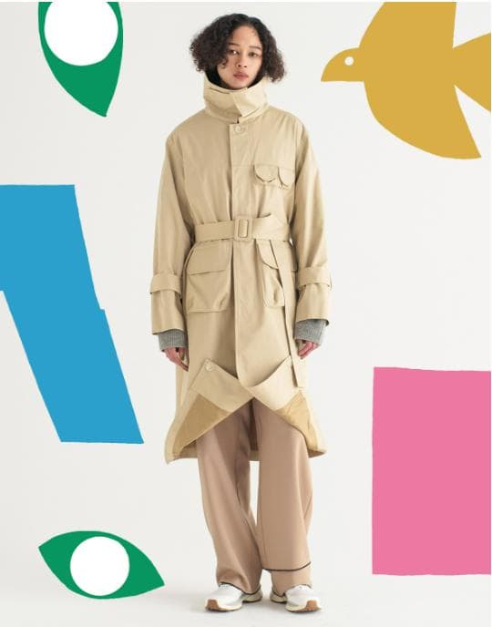 新品未使用⭐ soduk スドーク☆ メニ―ポケットトレンチ コート F