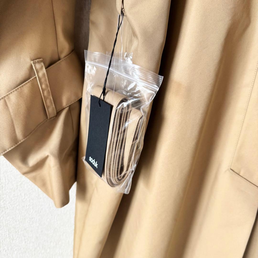 新品未使用⭐ soduk スドーク☆ メニ―ポケットトレンチ コート F