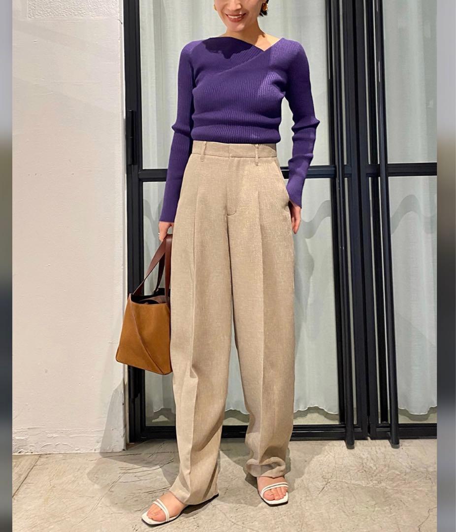 未使用タグ付き✨AKIRA NAKA センタープレス テーパード スラックス