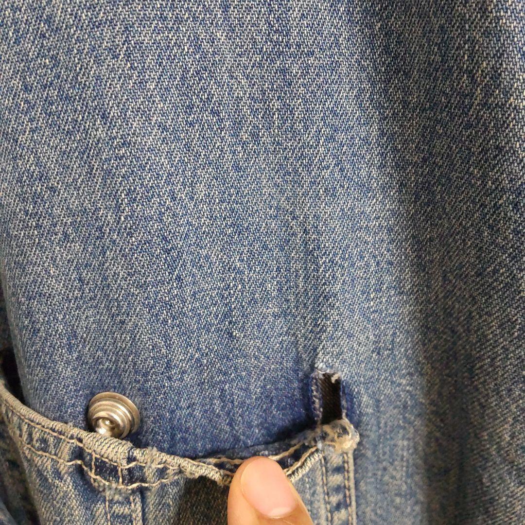 90's RRL デニムカバーオール　M オンブレチェック　三つ星タグ　USA製