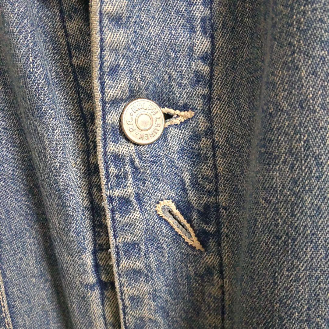 90's RRL デニムカバーオール　M オンブレチェック　三つ星タグ　USA製