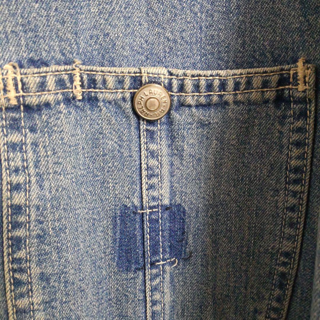 90's RRL デニムカバーオール　M オンブレチェック　三つ星タグ　USA製