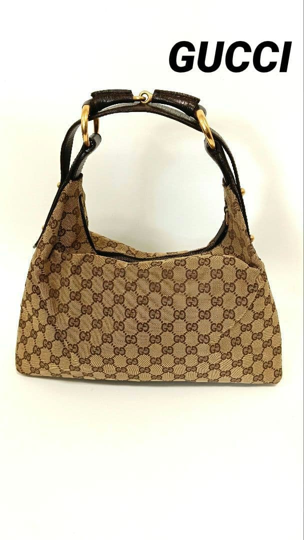 GUCCI　バッグ　ワンショルダーバッグ　肩掛け　ハンドバッグ　GGキャンバス