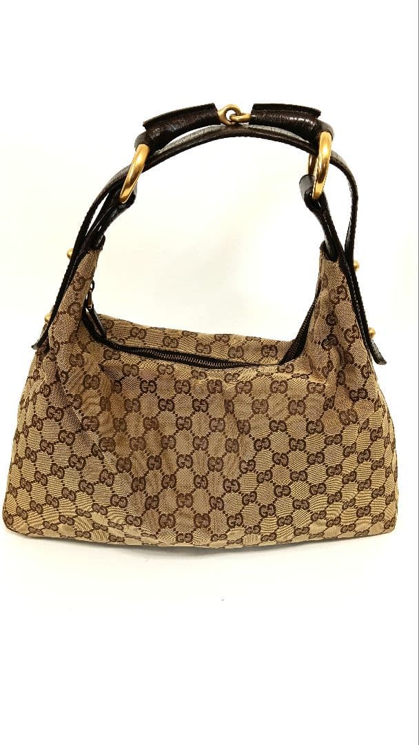 GUCCI　バッグ　ワンショルダーバッグ　肩掛け　ハンドバッグ　GGキャンバス