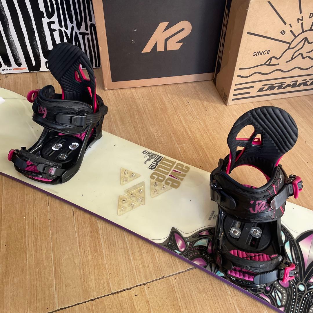 BURTON×K2　バートン　バインディング付　スノーボードセット