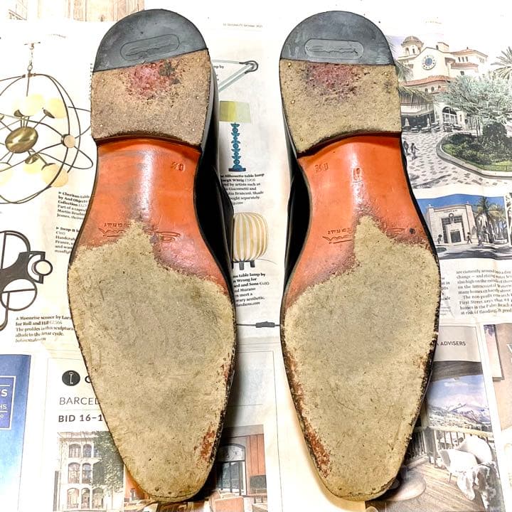 Santoni/サントーニ　サイズ6 1/2 革靴　シューキーパー&クリーム付