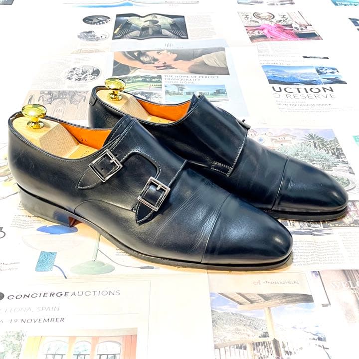 Santoni/サントーニ　サイズ6 1/2 革靴　シューキーパー&クリーム付