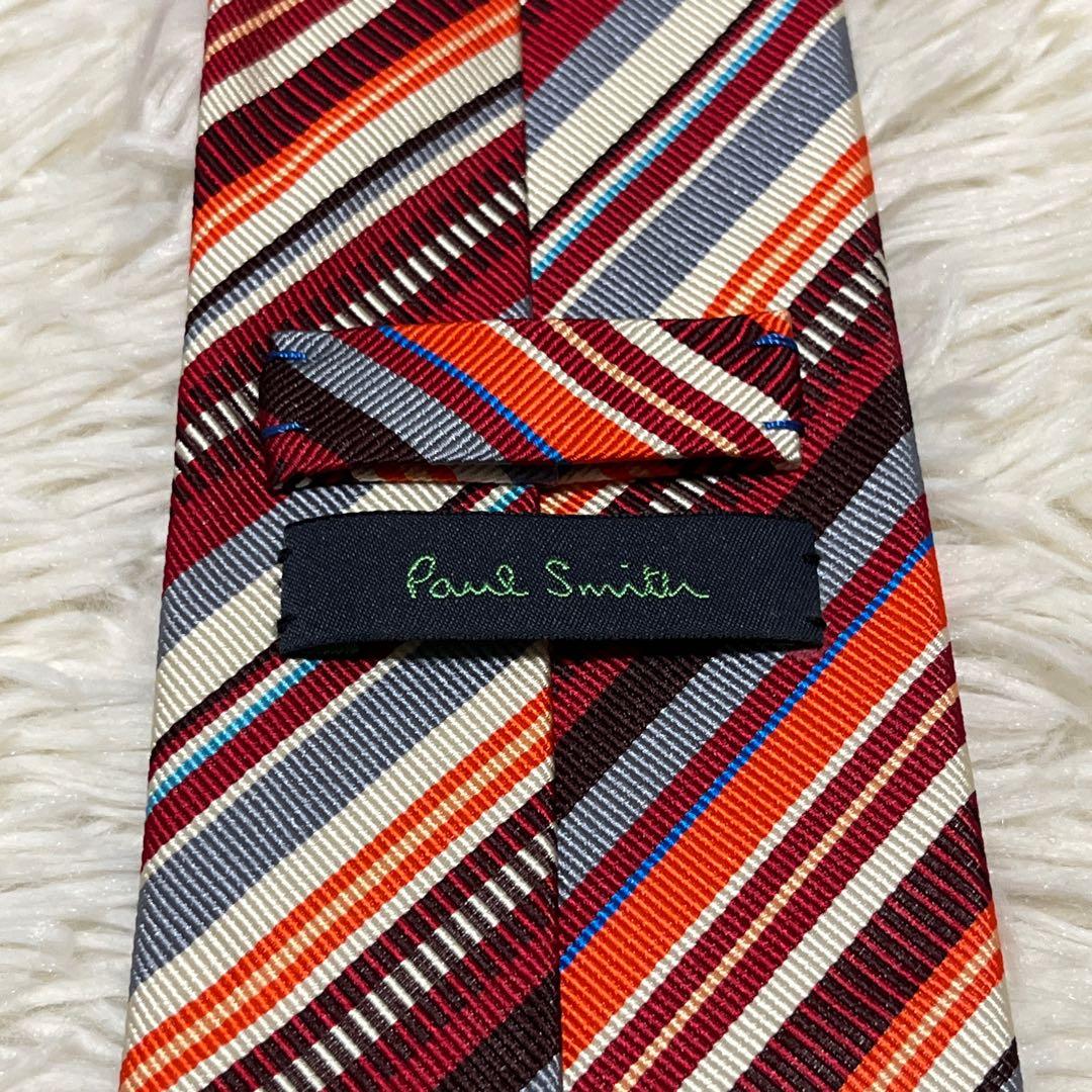新品✨️ Paul Smith ネクタイ マルチストライプ ドット オレンジ 希少