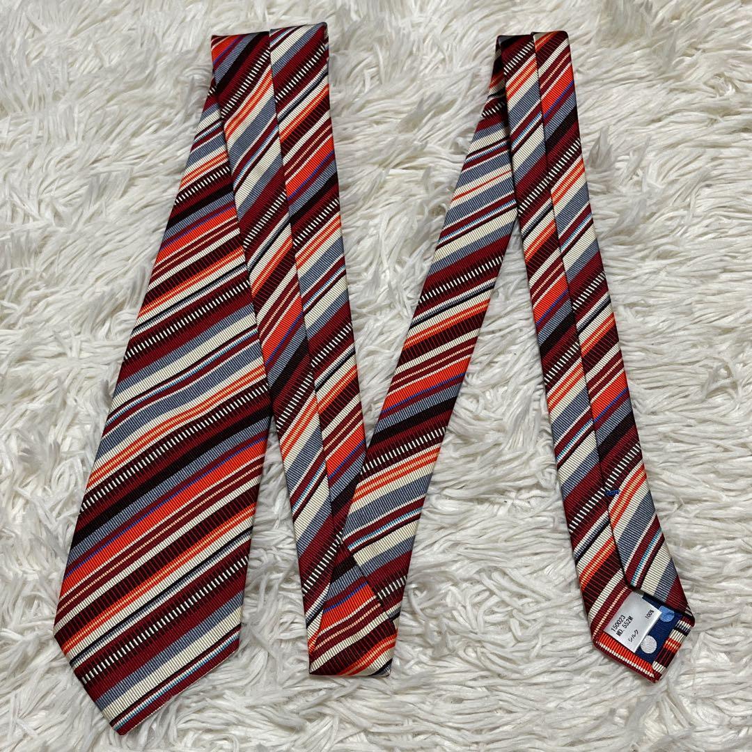 新品✨️ Paul Smith ネクタイ マルチストライプ ドット オレンジ 希少