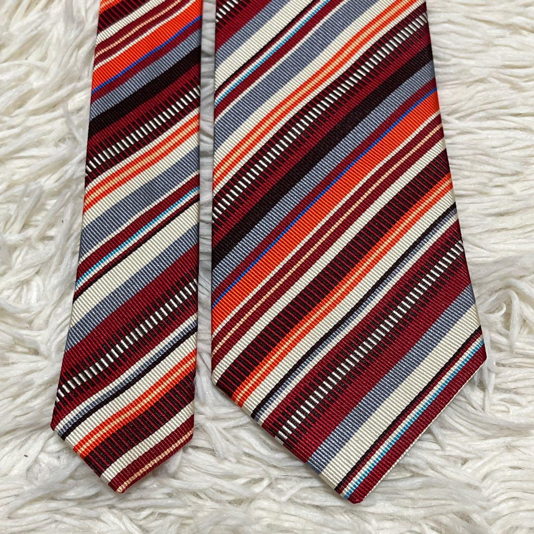 新品✨️ Paul Smith ネクタイ マルチストライプ ドット オレンジ 希少