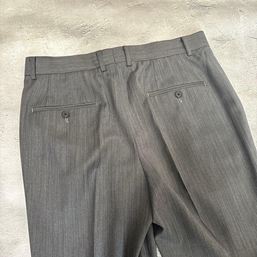 【新品】✨ウール100% スーツ グレーストライプ AB6程度