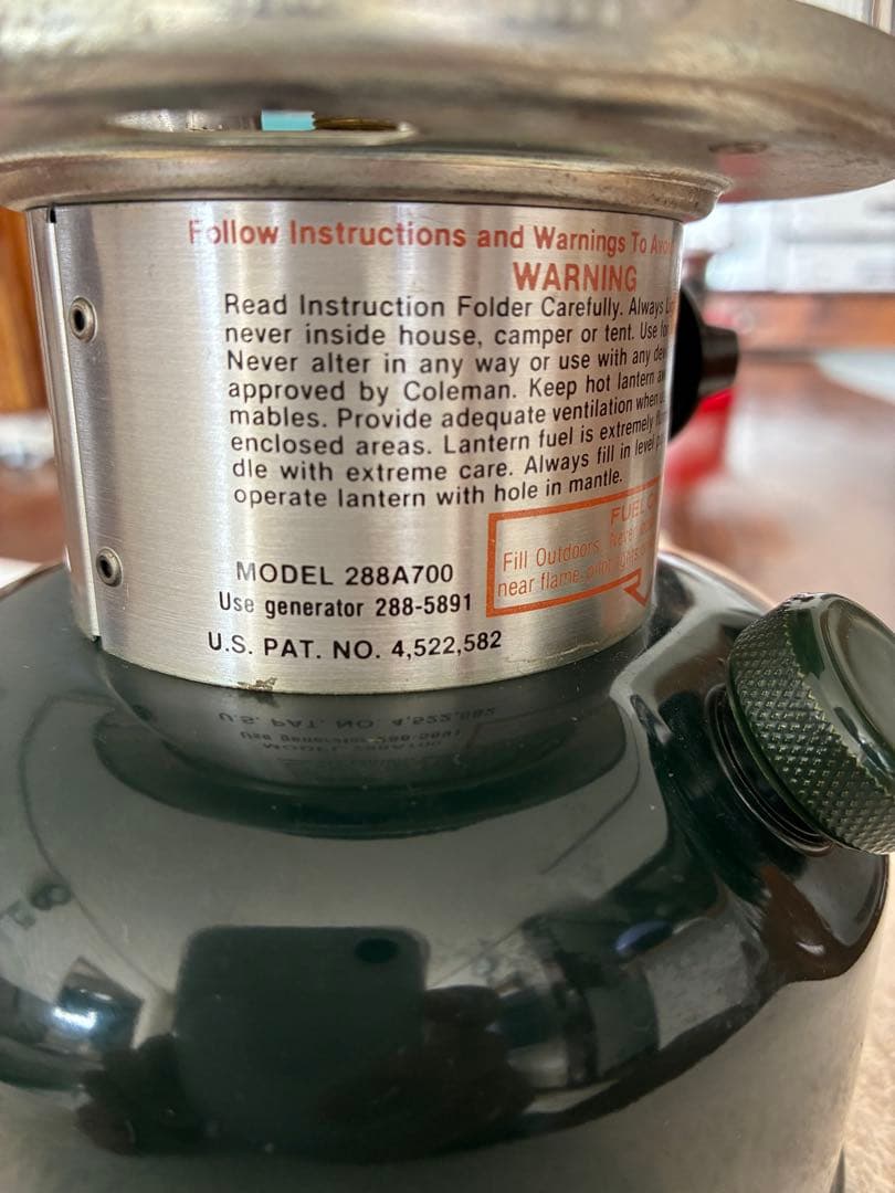 [使用回数5回未満]コールマンツーマントルランタンmodel 288a-700