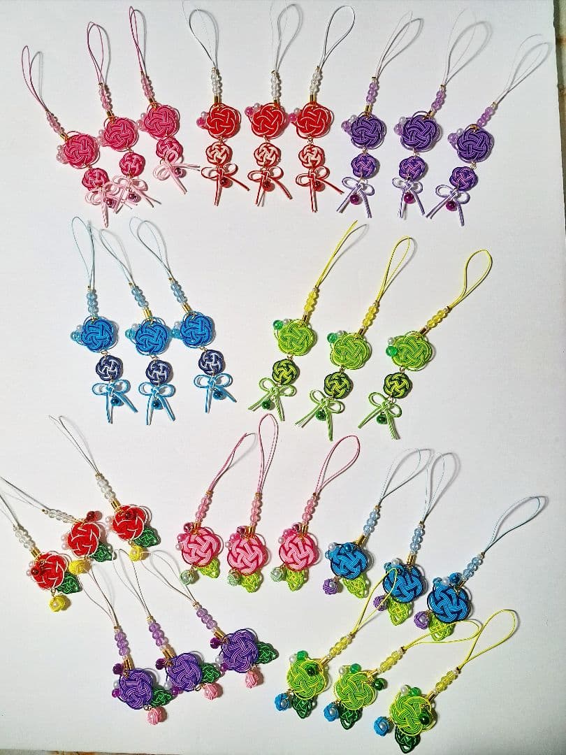 【pene】★鈴付き水引ストラップ　2種　各3セット