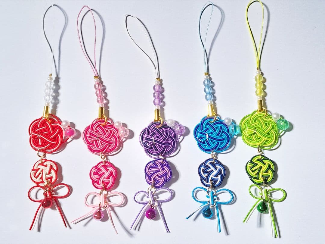 【pene】★鈴付き水引ストラップ　2種　各3セット