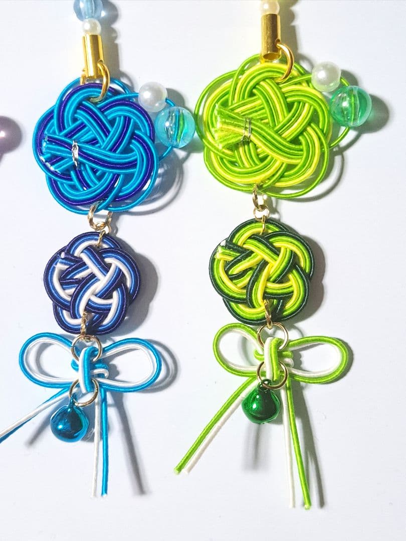 【pene】★鈴付き水引ストラップ　2種　各3セット