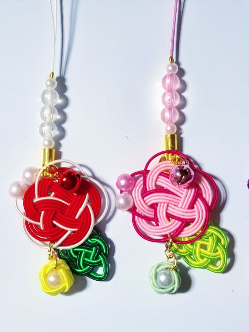 【pene】★鈴付き水引ストラップ　2種　各3セット