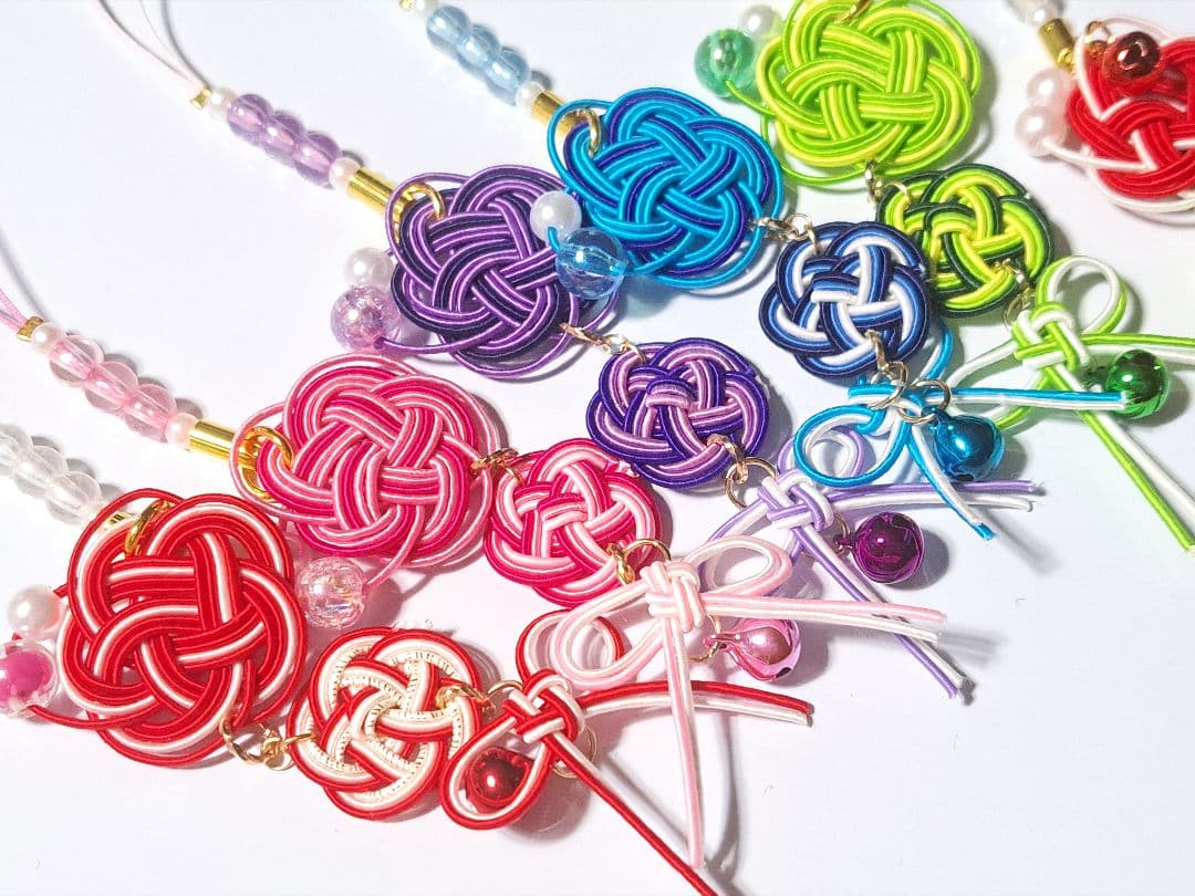 【pene】★鈴付き水引ストラップ　2種　各3セット