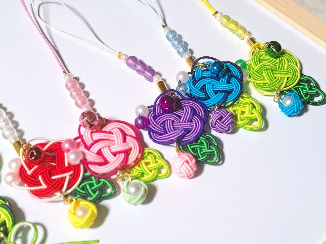 【pene】★鈴付き水引ストラップ　2種　各3セット