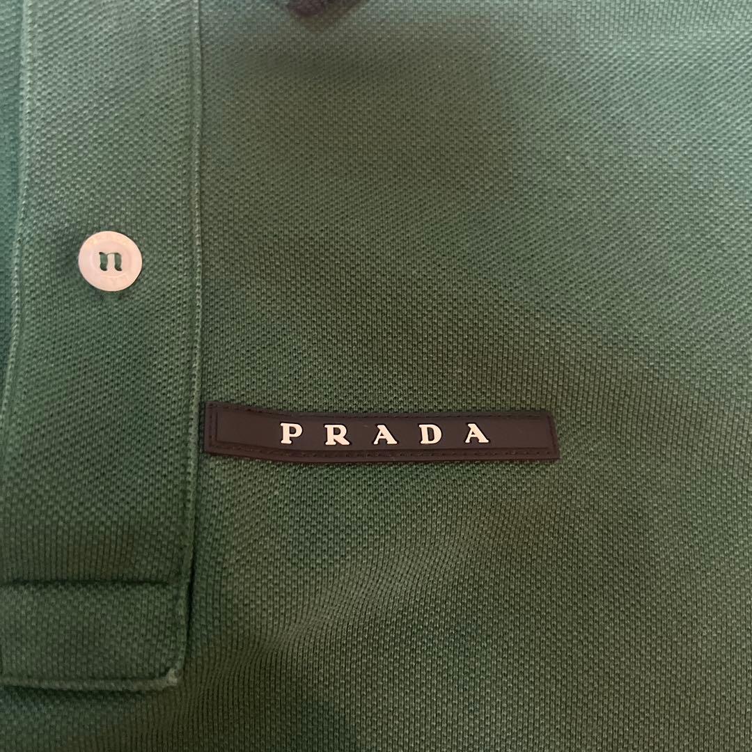 PRADA ダークグリーン ポロシャツ