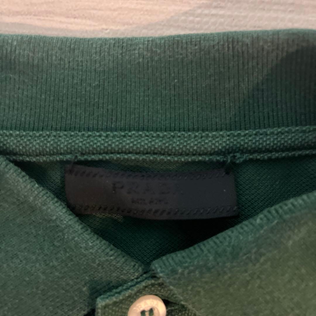 PRADA ダークグリーン ポロシャツ