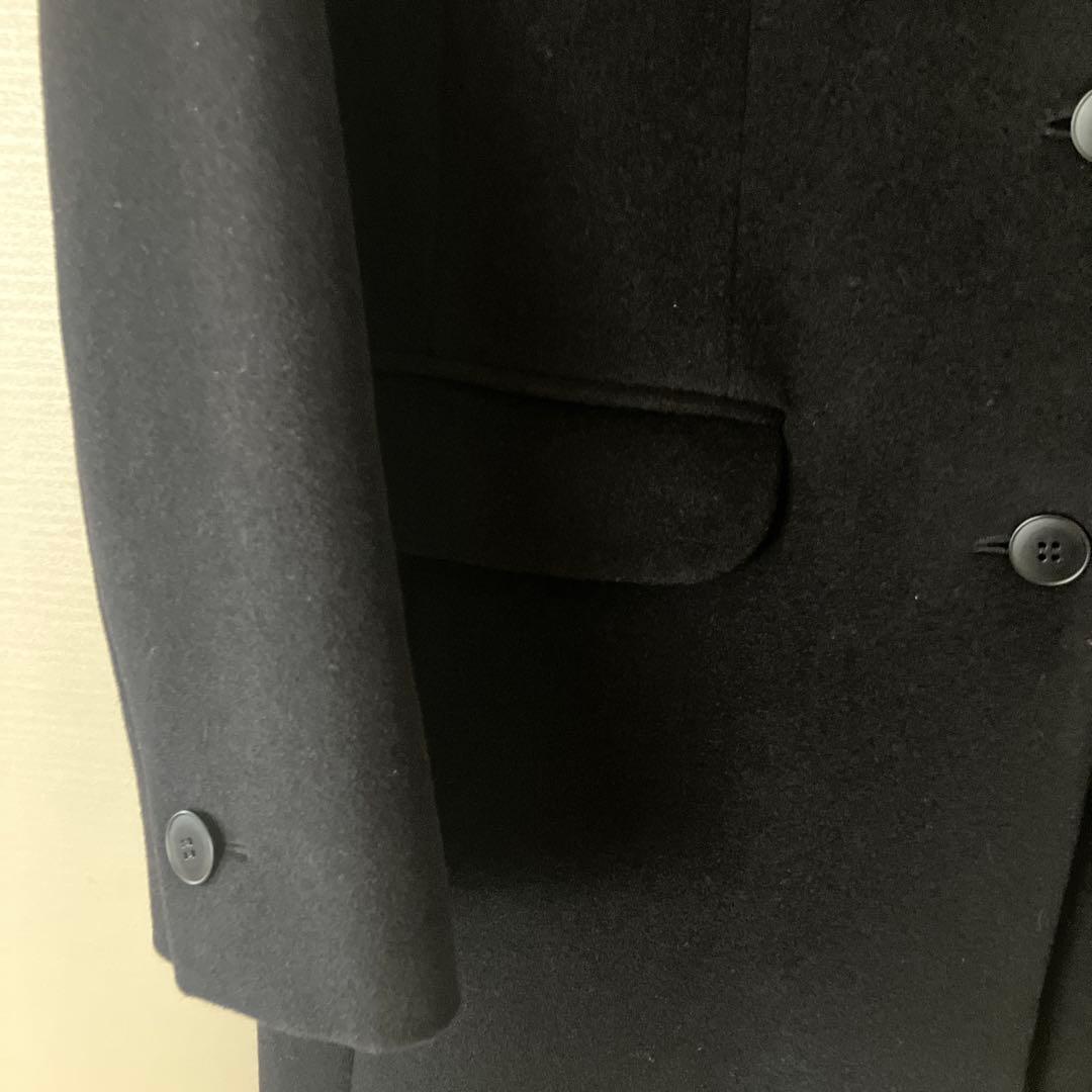 agnes b. アニエスベー 日本製 ウール×アンゴラ チェスターコート 黒