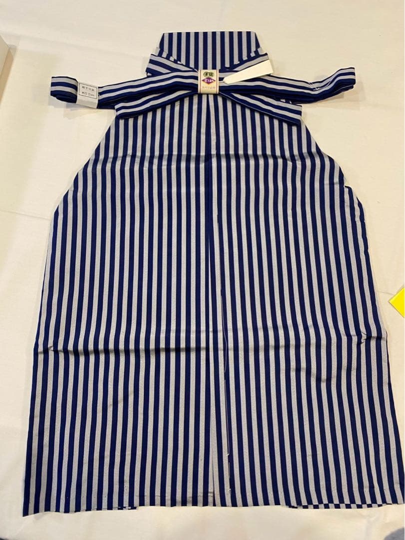 七五三　男児袴　着物　子供用 着物 5〜7歳着物7点セット　紺色　白色　夢こまち