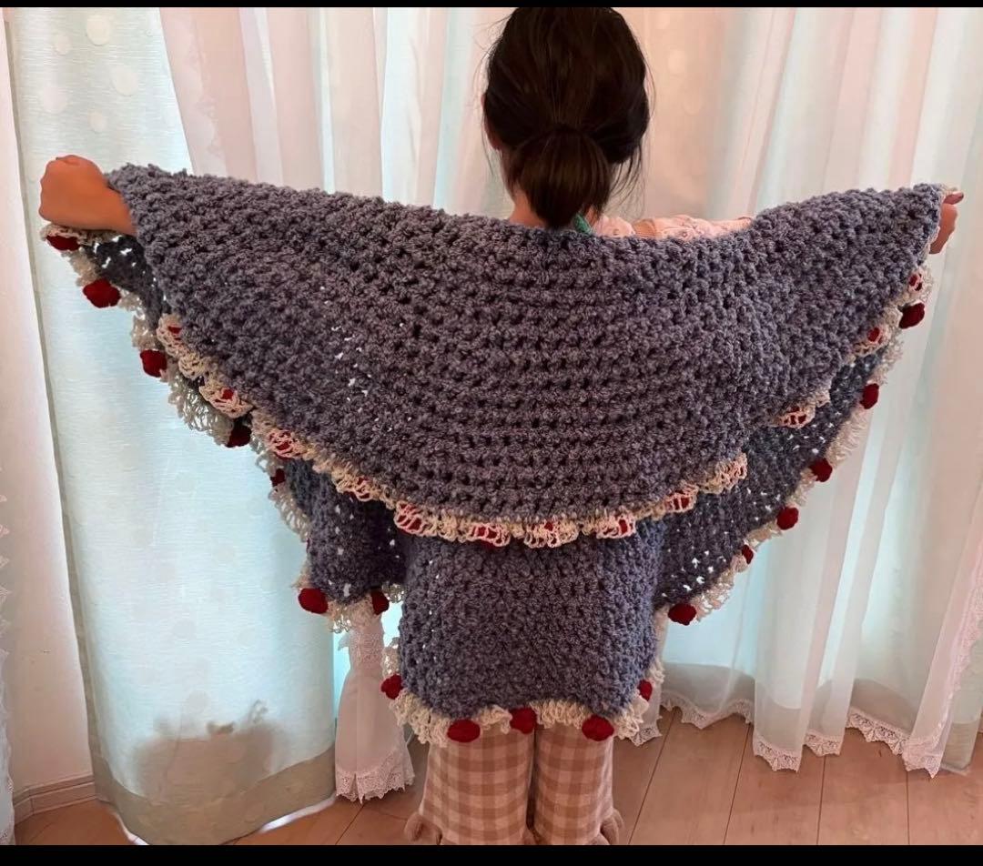 花束ブランケット 薔薇の花束 ハンドメイドひざ掛け用　マット ショール