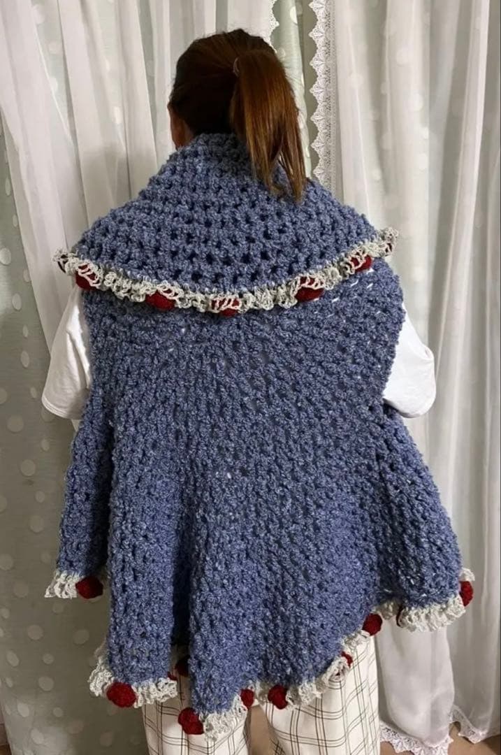 花束ブランケット 薔薇の花束 ハンドメイドひざ掛け用　マット ショール