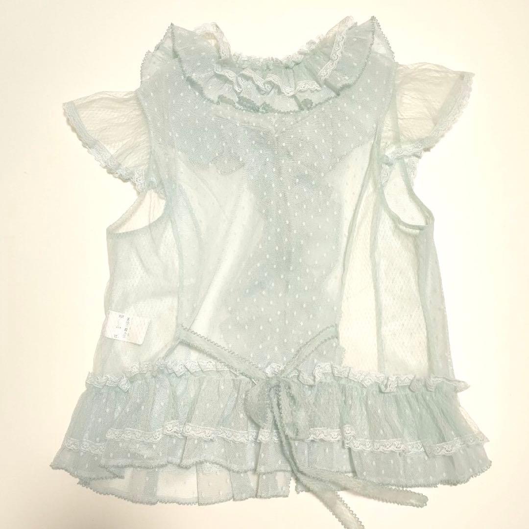 【極美品】PINK HOUSE 25年 ポルカドットチュールベスト