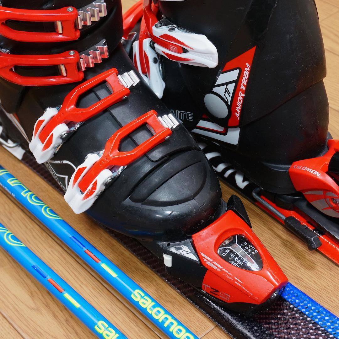 メンテ済 130cm 靴23.5～24cm SALOMON スキーセット おまけ
