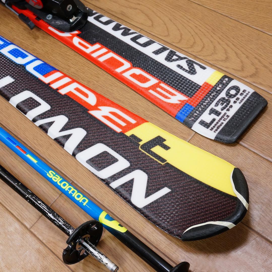 メンテ済 130cm 靴23.5～24cm SALOMON スキーセット おまけ