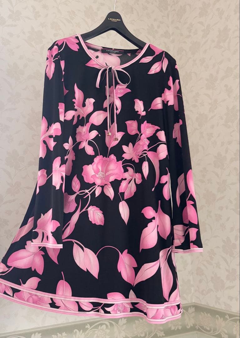 ★LEONARD★ Black & Pink カンカンチュニック★４２★