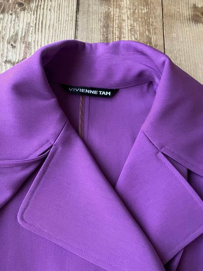 VIVIENNE TAM ヴィヴィアンタム トレンチコート 紫 龍刺繍 38