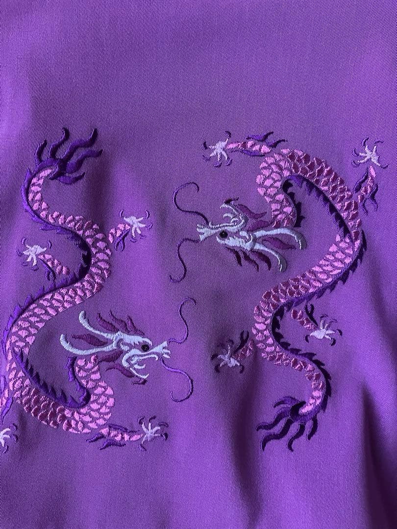 VIVIENNE TAM ヴィヴィアンタム トレンチコート 紫 龍刺繍 38